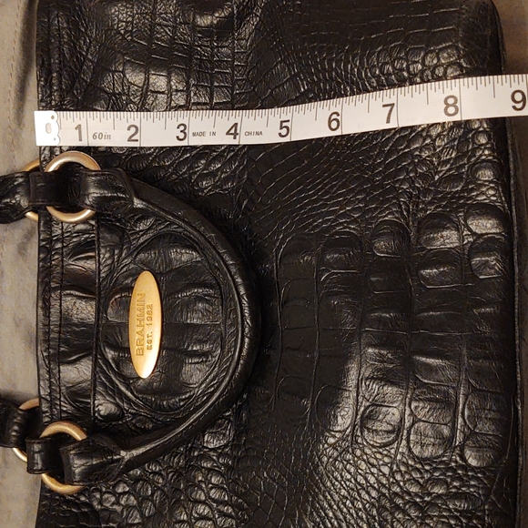 Brahmin black satchel/convertible shoulder strap purse - Picture 8 of 11
